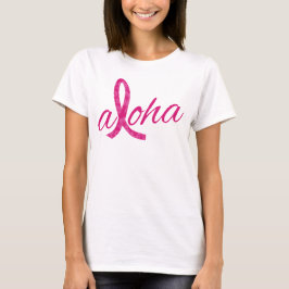 Aloha Spirit Pink Ribbon Design for Breast Cancer Tシャツ