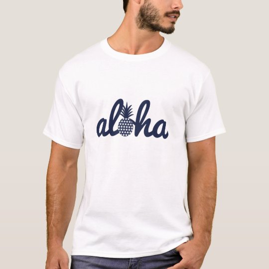 aloha(star)ネイビーロゴ 018 tシャツ