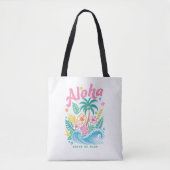"Aloha State of Mind" Funny Boho Coastal  トートバッグ (正面)