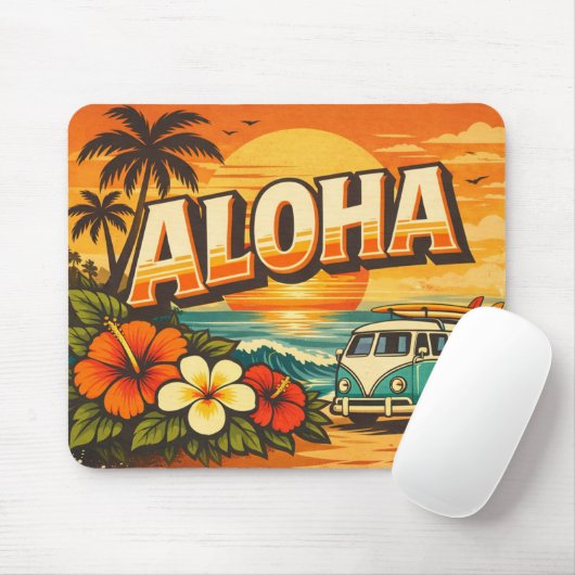 Aloha Sunset Island Vacation Vibes マウスパッド (マウス)
