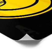 Aloha surf smile sunglasses surfboard reflection ポスター (角)