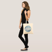 Aloha Tote Bag Kai Ocean Lt Blue (blank back) トートバッグ (正面(モデル))