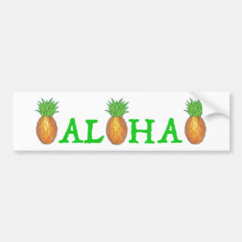 ALOHA Tropical Hawaii Pineapple Bumper Sticker バンパーステッカー