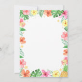 Aloha Tropical Luau Birthday Party Invitation 招待状 (裏面)