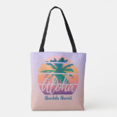 Aloha Tropical Sunsetカスタマイズ可能 トートバッグ (裏面)