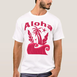 Aloha Tropical Wave Beach Illustration Tシャツ