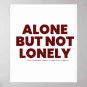 Alone But Not Lonely ポスター (正面)