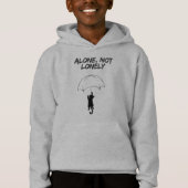 Alone, Not Lonely – Editable Quote Cat Hoodie (正面)