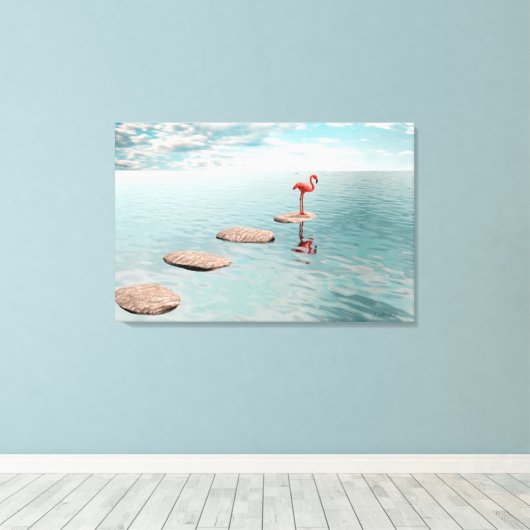 Alone – Quiet Balance キャンバスプリント (インサイチュ (ウッドフロア))