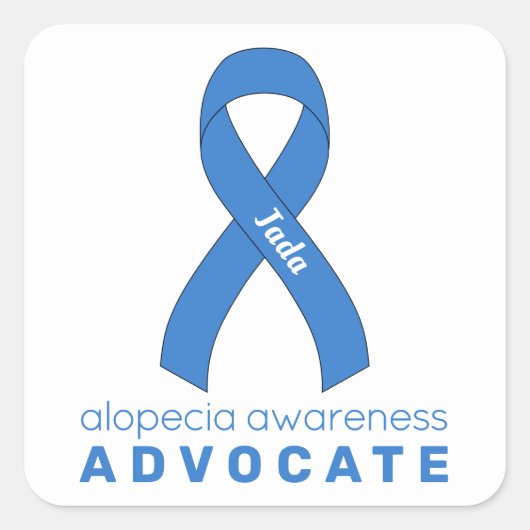 Alopecia Advocateホワイトスクエアステッカー スクエアシール (正面)