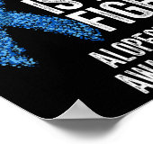 Alopecia Areata彼の戦いは私の戦いAlopecia Awa ポスター (角)