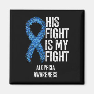 Alopecia Areata彼の戦いは私の戦いAlopecia Awa マグネット
