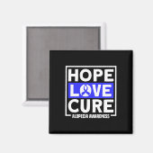 Alopecia Hope Love Healing Alopecia Areata Awrene マグネット (正面/裏面)