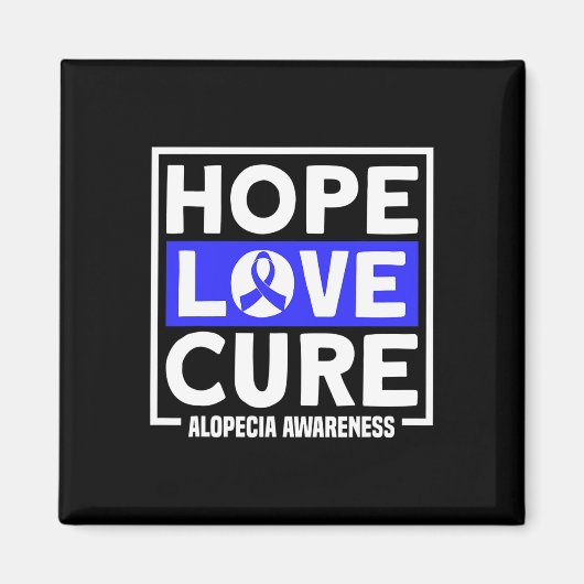 Alopecia Hope Love Healing Alopecia Areata Awrene マグネット (正面)