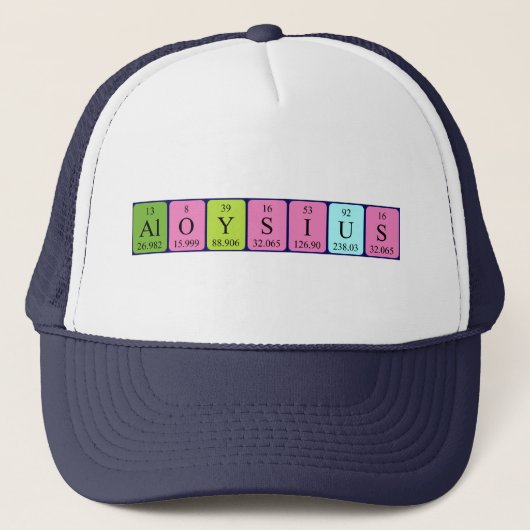 Aloysius周期表名hat キャップ (正面)