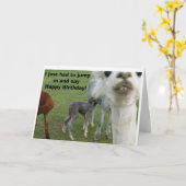 Alpaca誕生日カード – 自然中断 カード (黄色い花)