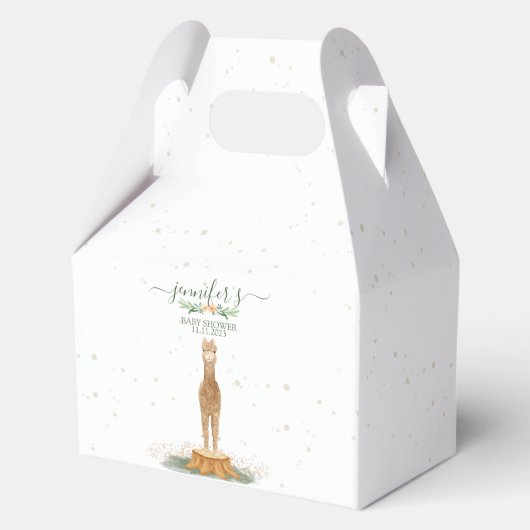 Alpaca Baby Shower Kid Party Occassion フェイバーボックス (正面)