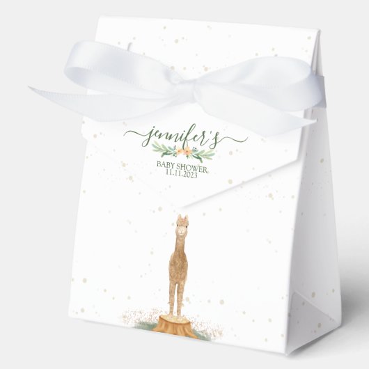 Alpaca Baby Shower Kids Party Occassion フェイバーボックス (正面)