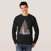 Alpaca Christmas Tree Santa Fun Celebration Happy  Tシャツ (正面フル)