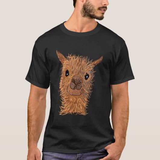 Alpaca Lama Sweet Alpaca Sweet Alpaca Alpaca Head Tシャツ (正面)