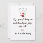 Alpaca Llamaクリスマスススススカンジナビアカード 招待状 (裏面)