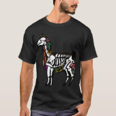 Alpaca Llamaスケルトン、ハロウィーン Tシャツ (正面)