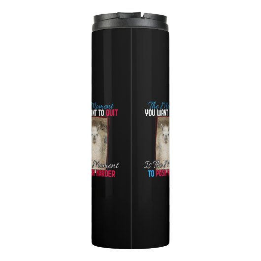 Alpaca Llama – より強くプッシュ勇気付けられる タンブラー (裏面)