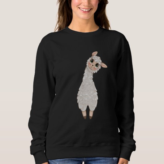 alpaca llama animal スウェットシャツ (正面)
