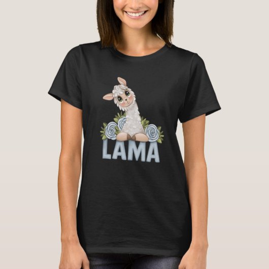 alpaca llama animal  animal tシャツ (正面)