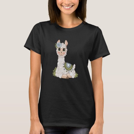 alpaca llama animal  graphic  1 tシャツ (正面)