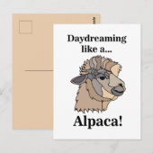 Alpaca Llama Funny Animal ポストカード (正面/裏面)