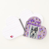 Alpaca llama Love Youフローラ名可愛いノート ノートブック (内部)