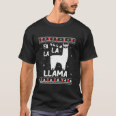 Alpaca Llama Xmas Ugly Sweater Fa La La Llama Chri Tシャツ (正面)