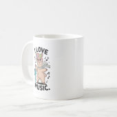 Alpaca love music コーヒーマグカップ (正面左)