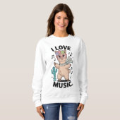 Alpaca love music スウェットシャツ (正面フル)