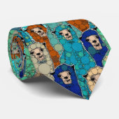 Alpaca Mosaic Floral Neck Tie ネクタイ (ロール)