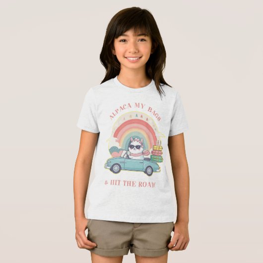 Alpaca My Bags and Hit the Road! トライブレンドＴシャツ (正面全面)