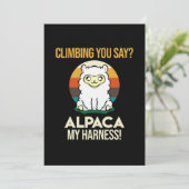 Alpaca My Harness Mountain Climber Rock Climbing G サンキューカード (スタンド正面)