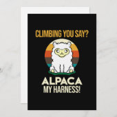 Alpaca My Harness Mountain Climber Rock Climbing G サンキューカード (正面/裏面)