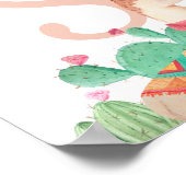 Alpaca Nursery Wall Art. Llama Kids Name & Initial ポスター (角)