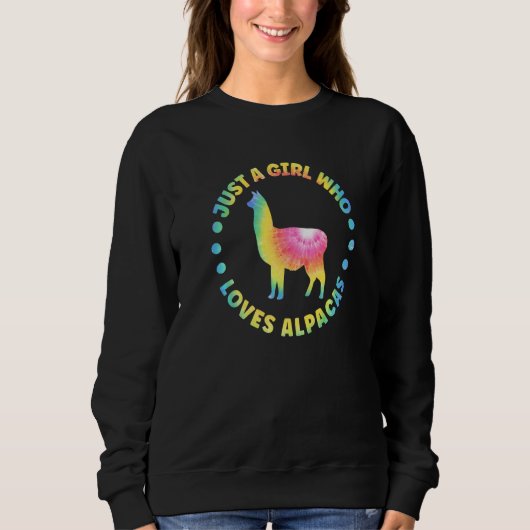 Alpaca Outfit for Llama Lovers Apparel Women & Gir スウェットシャツ (正面)