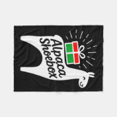 Alpaca Scute Ss Cute Ssbox Christmas Child Giving  フリースブランケット (正面(横))