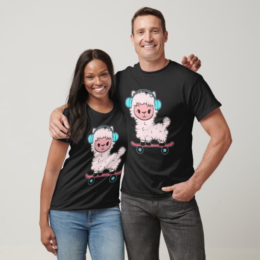 Alpaca Skateboard Skateboard Enthusiast Tシャツ (ユニセックス)