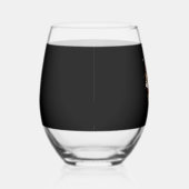 Alpaca Sloth Christmas (2) ステムなしワイングラス (右)