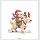 Alpaca Sloth Christmas (3) シール (シート)