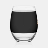 Alpaca Sloth Christmas (3) ステムなしワイングラス (右)