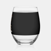 Alpaca Sloth Christmas (3) ステムなしワイングラス (左)