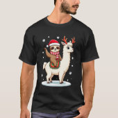 Alpaca Sloth Christmas (3) Tシャツ (正面)
