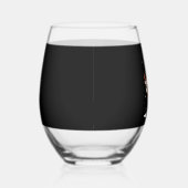 Alpaca Sloth Christmas (4) ステムなしワイングラス (右)