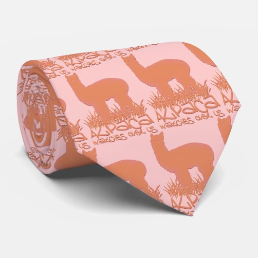 Alpaca_watches_over_us ネクタイ (ロール)